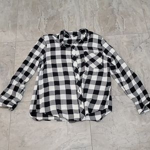 ❗Bundle Only❗White and black Buffalo check flannel